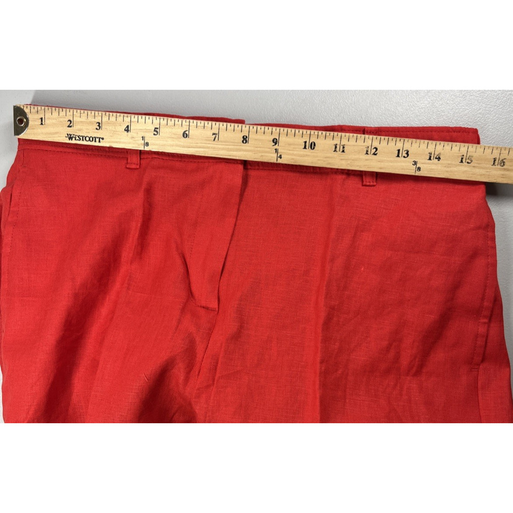 J Crew 3" Harbor Short in Linen Womens Medium Red Arroyo Chino Shorts - Picture 4 of 8